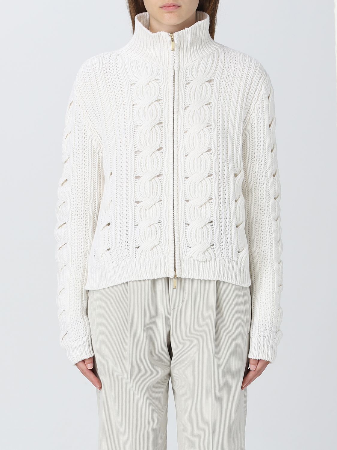 LORENA ANTONIAZZI: cardigan for woman - White | Lorena Antoniazzi