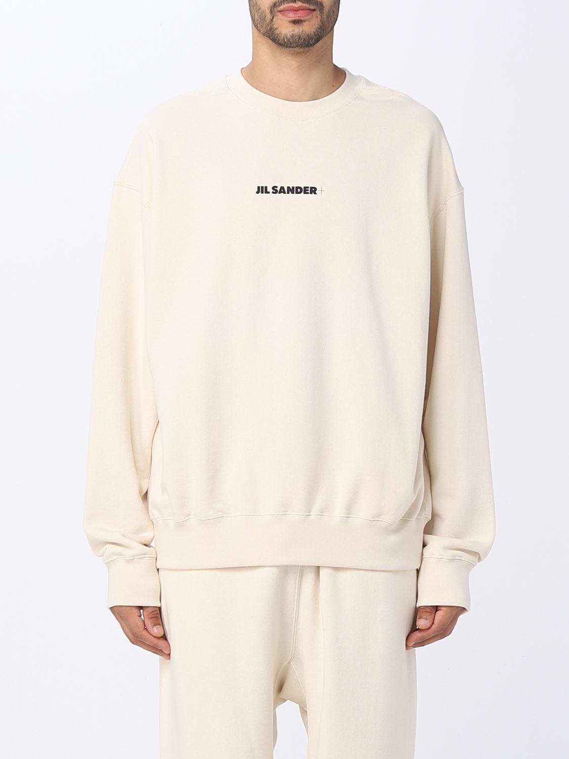 Shop Jil Sander Sweatshirt  Men Color Yellow Cream