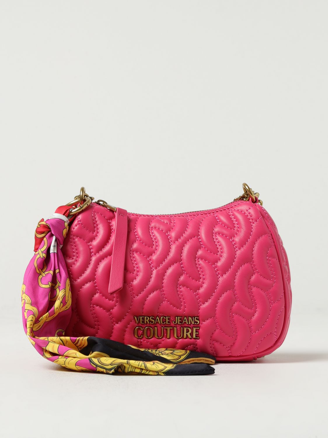 Buy Versace Jeans Couture Women Fuchsia Solid VJC Crossbody Bag With Buckle  & Chain Strap for Women Online