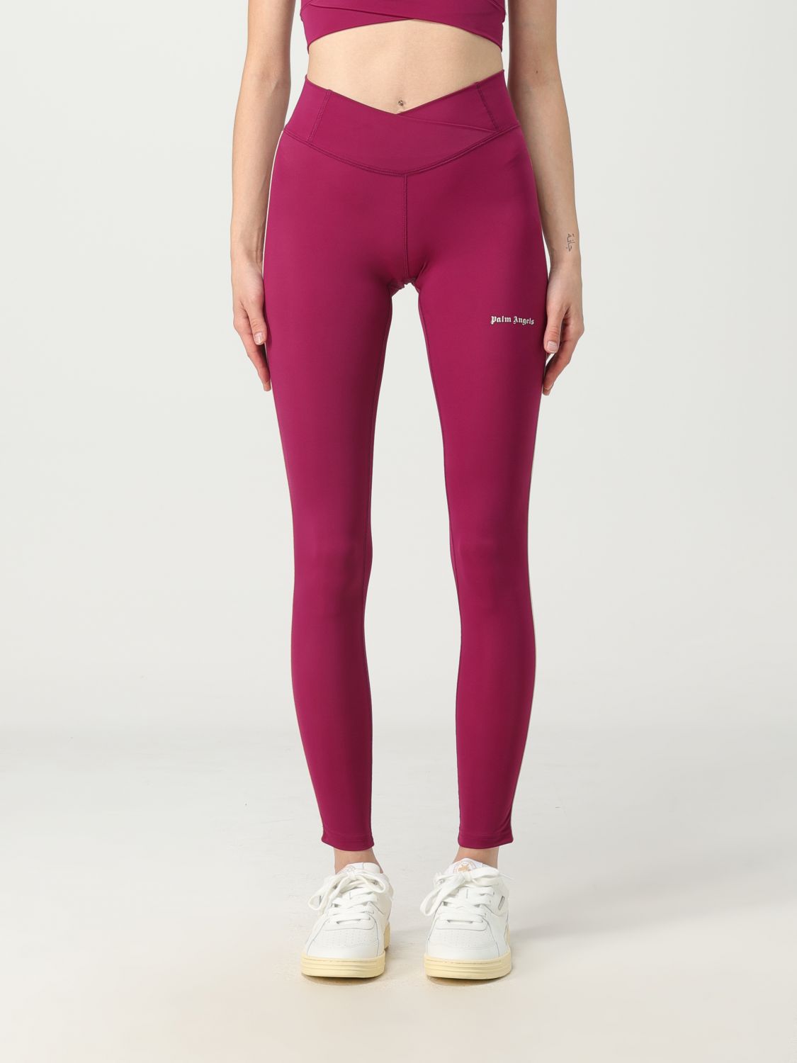 PALM ANGELS: leggings in stretch fabric - Fuchsia  Palm Angels pants  PWVG022F23FAB001 online at