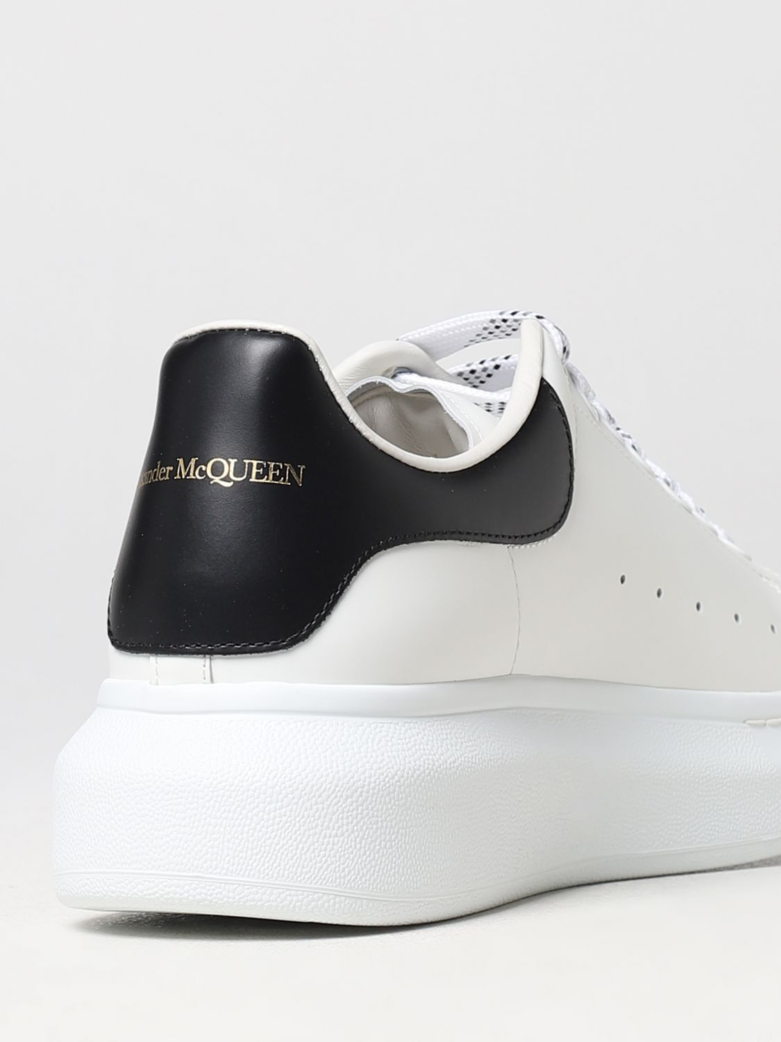 ALEXANDER MCQUEEN: Larry leather sneakers - Black  Alexander Mcqueen  sneakers 553761WHGP0 online at