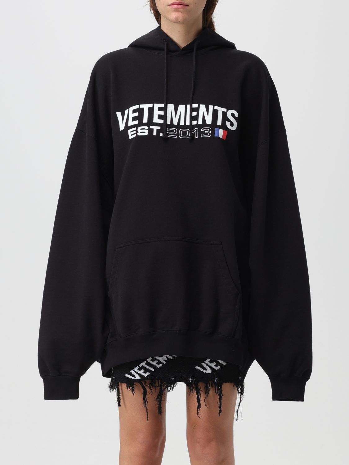 Shop Vetements Sweatshirt  Woman Color Black