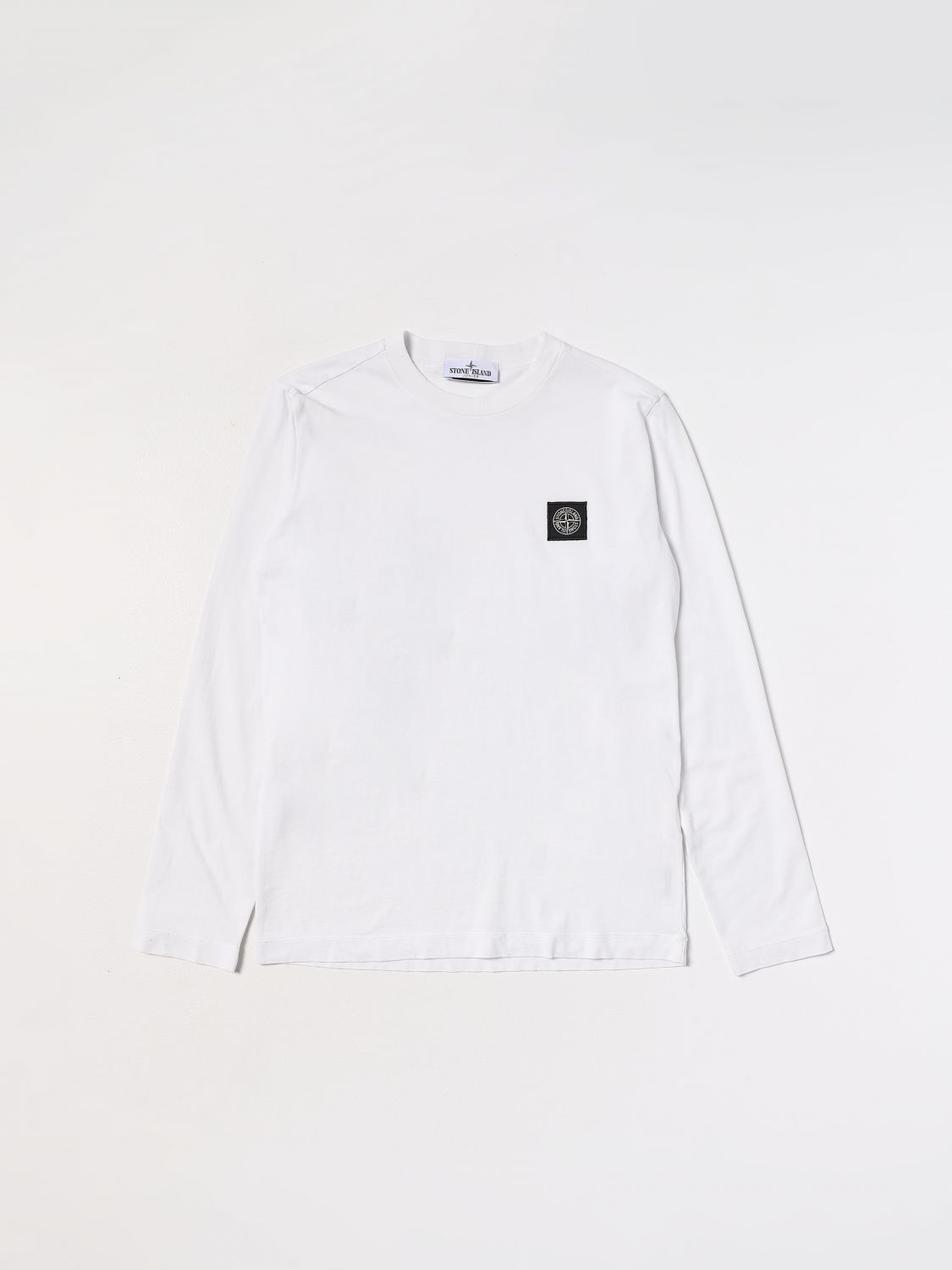 white stone island long sleeve t shirt