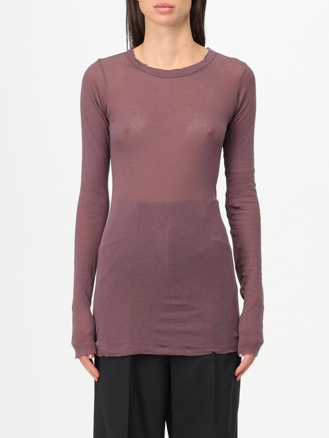 RICK OWENS T-SHIRT RICK OWENS WOMAN COLOR VIOLET,E60417019