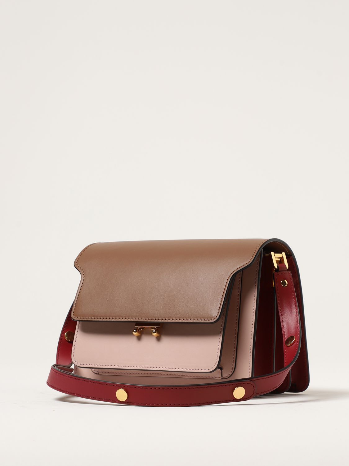 MARNI: Trunk bag in saffiano leather - Dove Grey