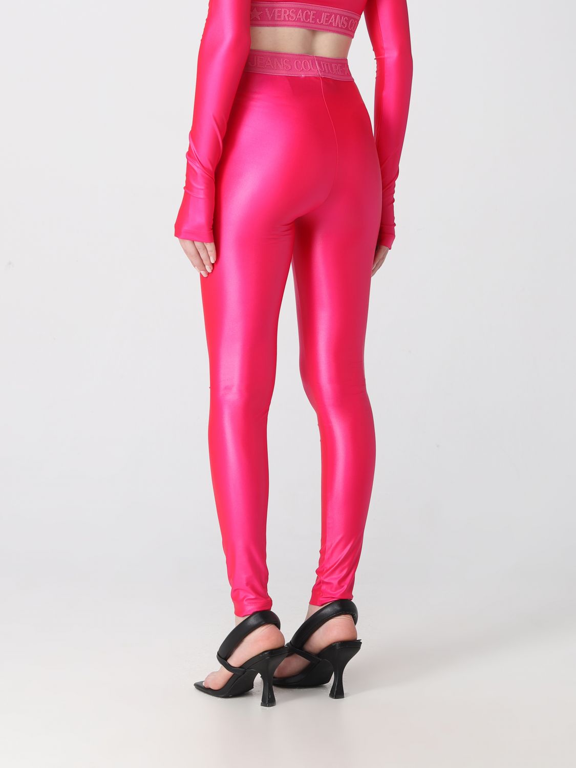 Versace Jeans Couture LYCRA SHINY - Leggings - Trousers - hot pink/pink 