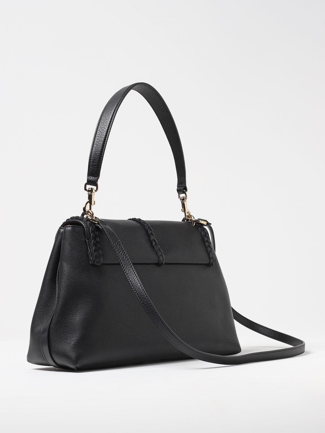 CHLOÉ: Penelope bag in grained leather - Black  Chloé shoulder bag  C23US569K15 online at