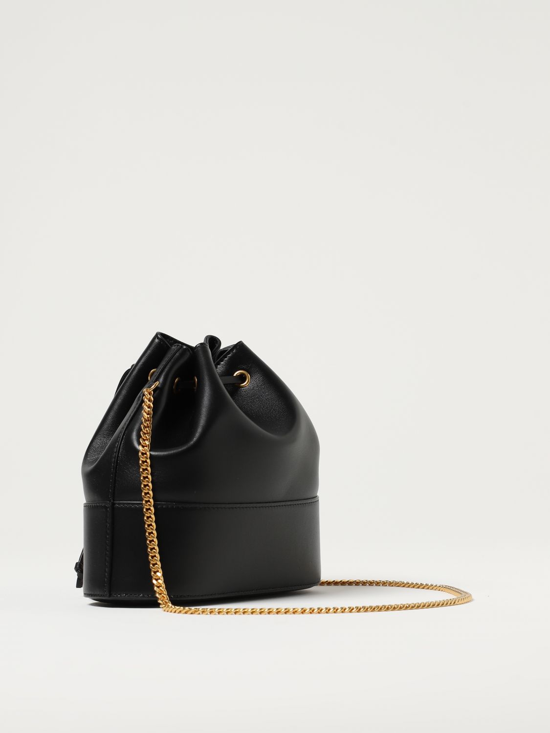 Black V-Logo leather bucket bag, Valentino Garavani
