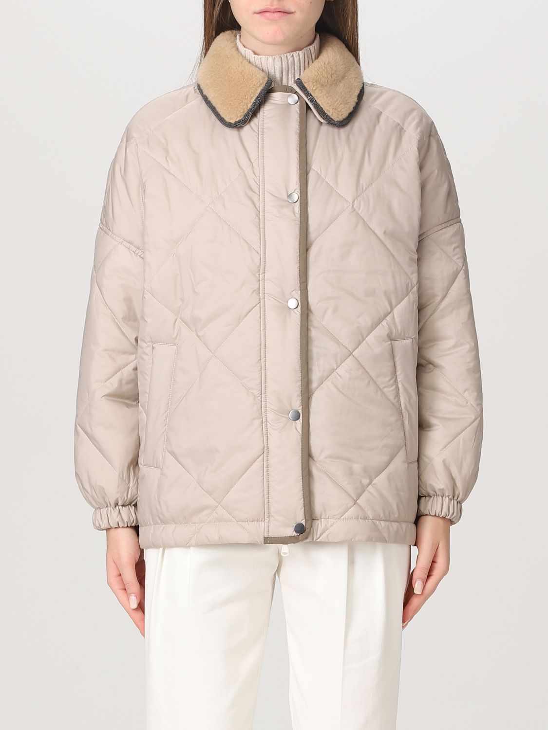 BRUNELLO CUCINELLI: jacket for women - Grey | Brunello Cucinelli jacket ...