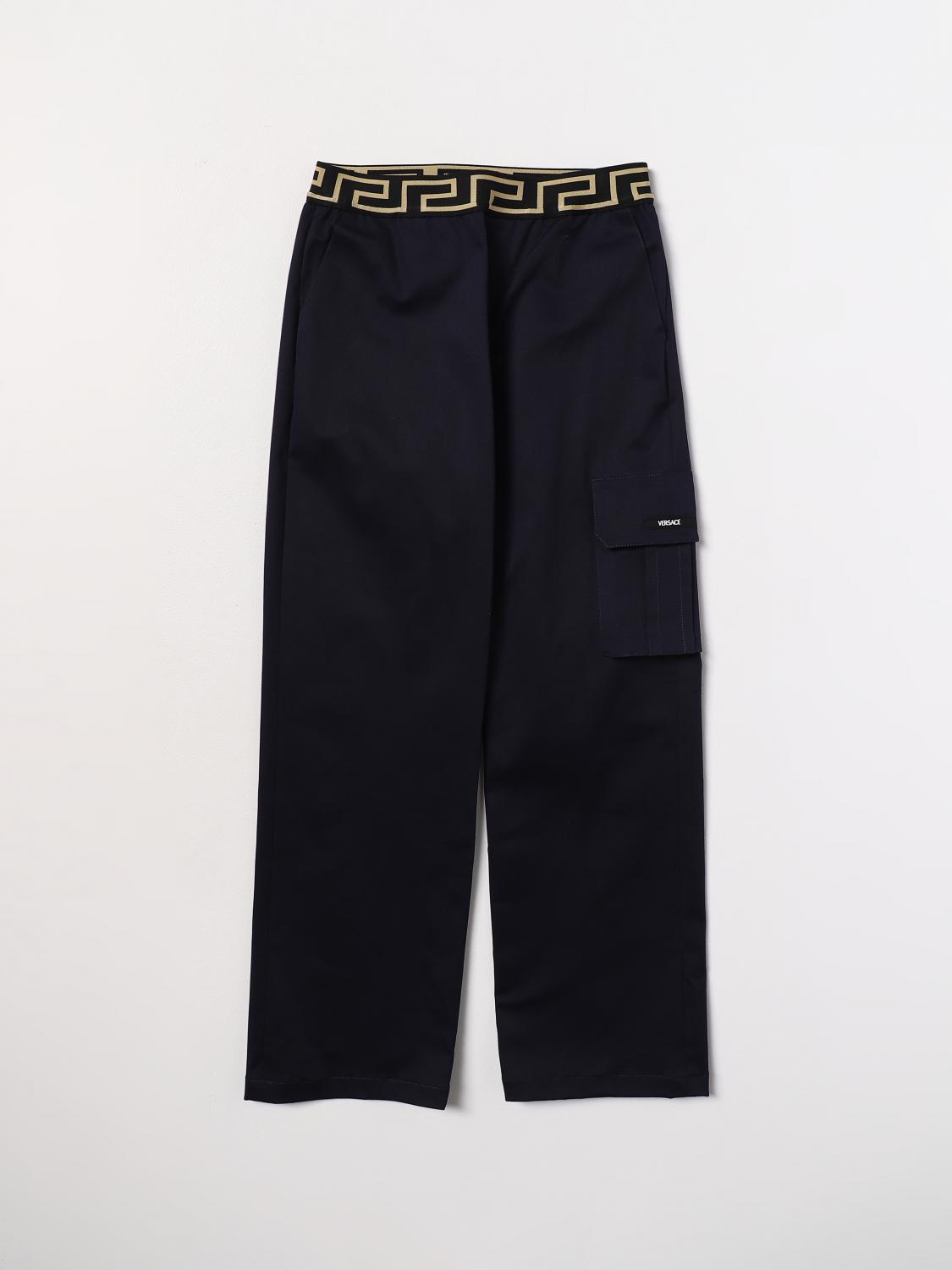 Trousers YOUNG VERSACE Kids colour Blue