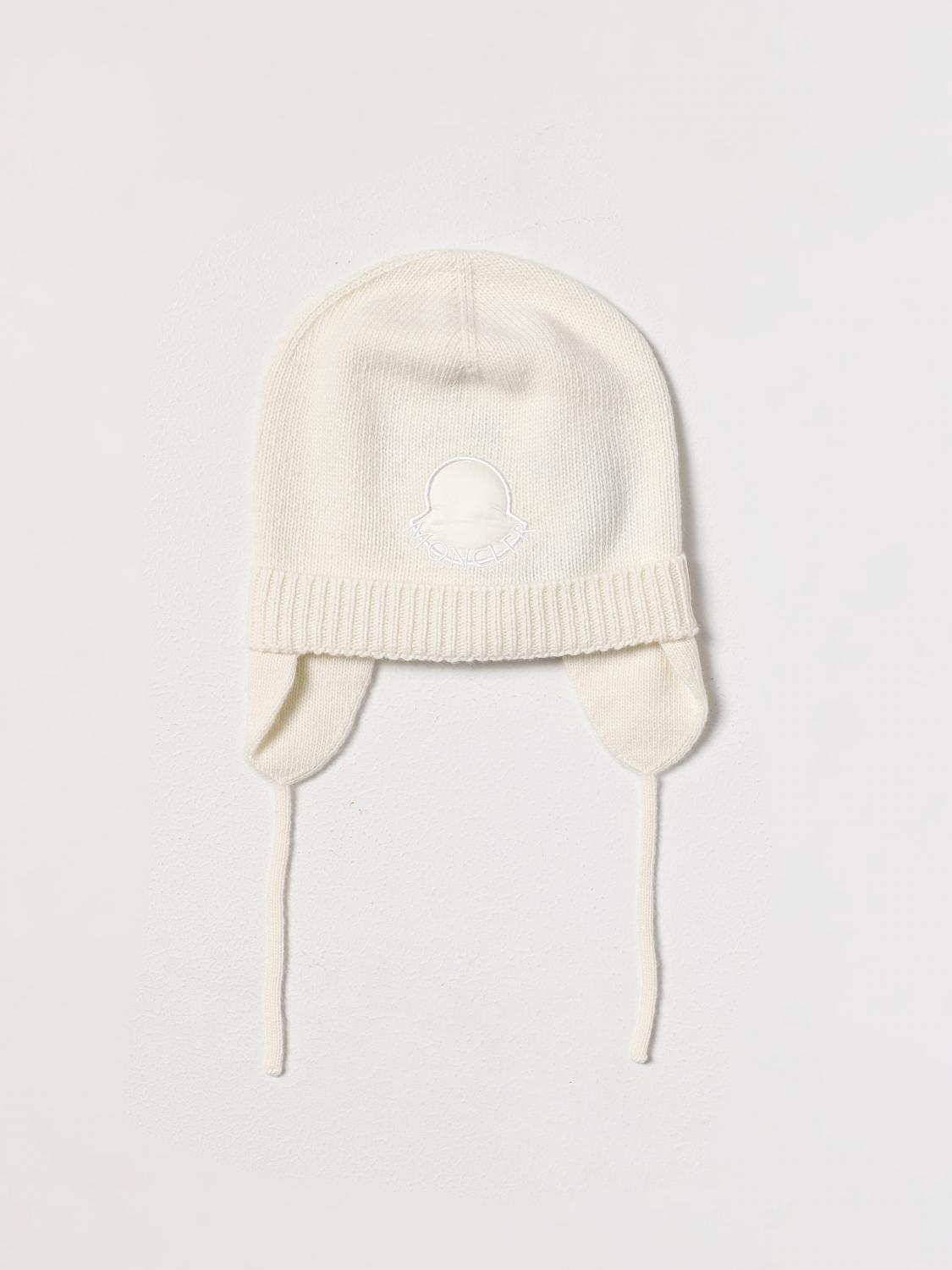 MONCLER hat for kids Yellow Cream Moncler hat 3B00005M1241 online on
