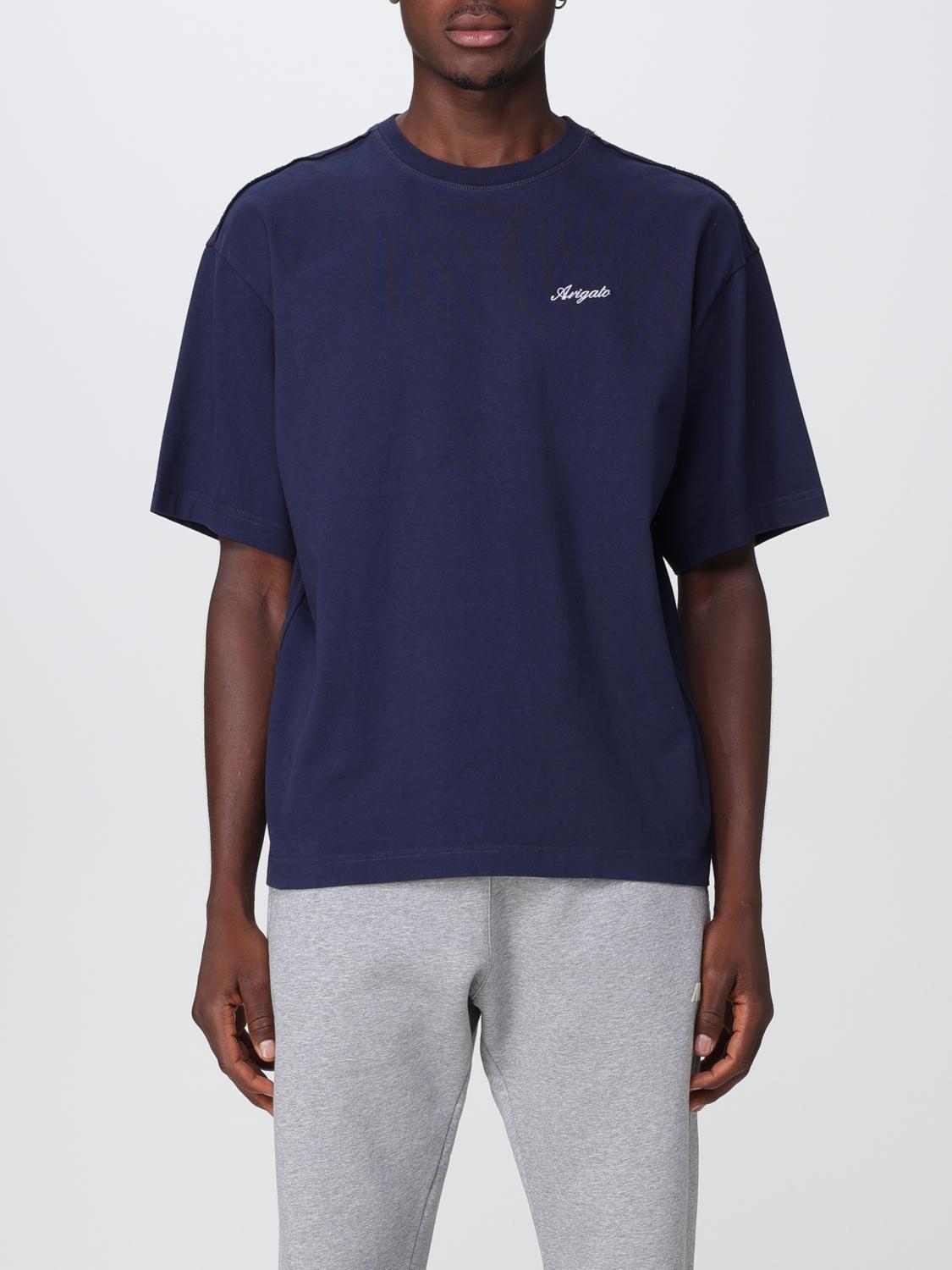 Axel Arigato Logo-embroidered T-shirt In Blue