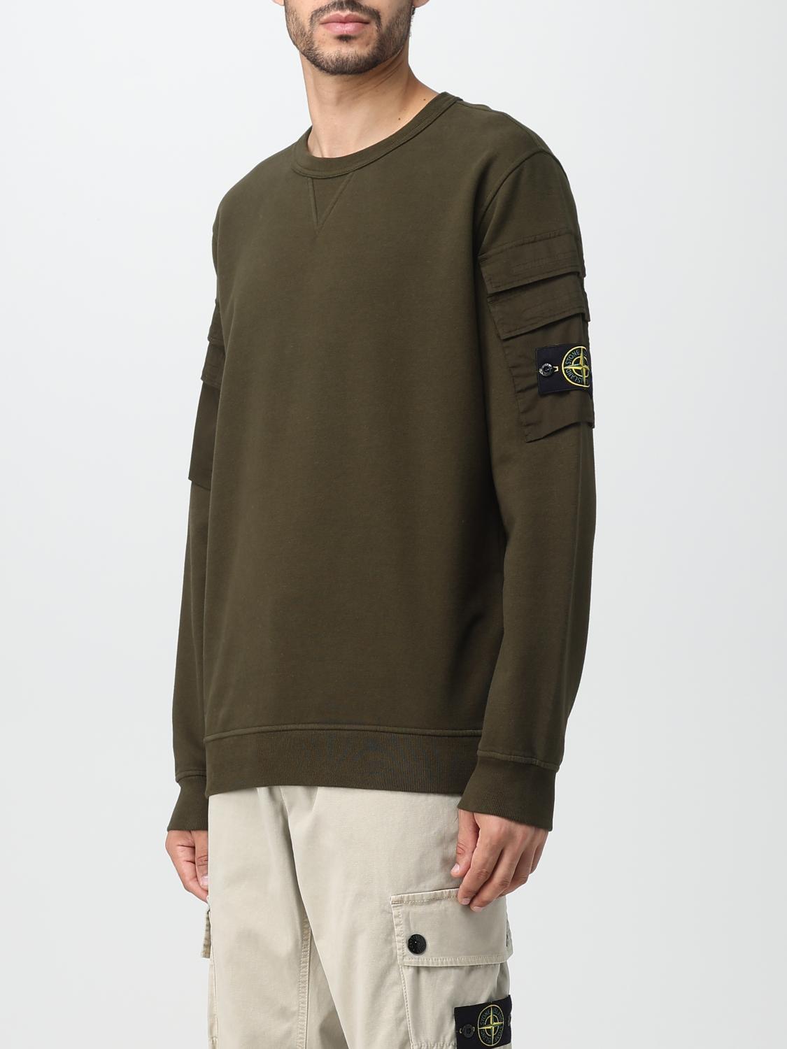 Stone island discount green crew neck