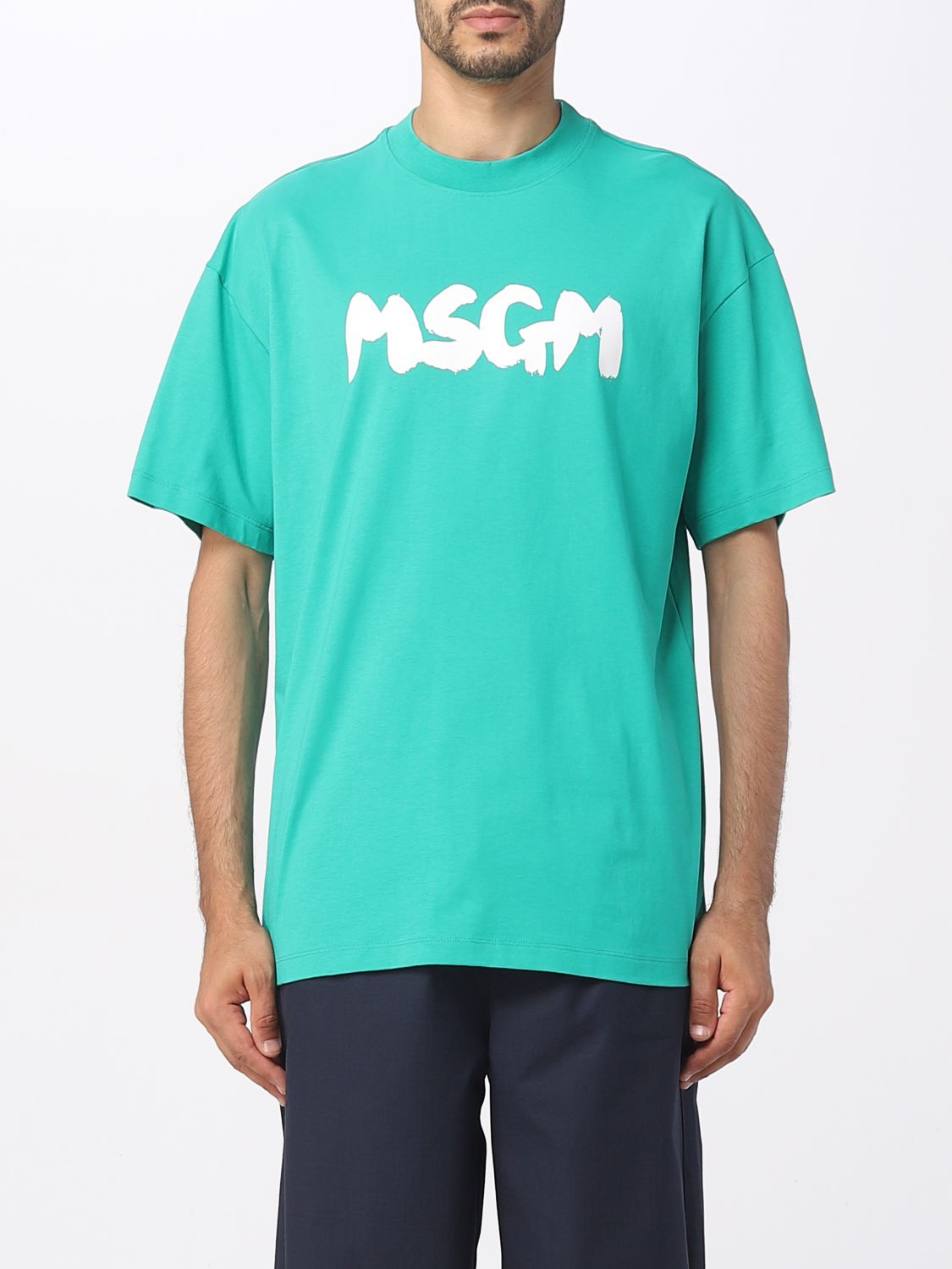 Msgm T-shirt  Men Color Green