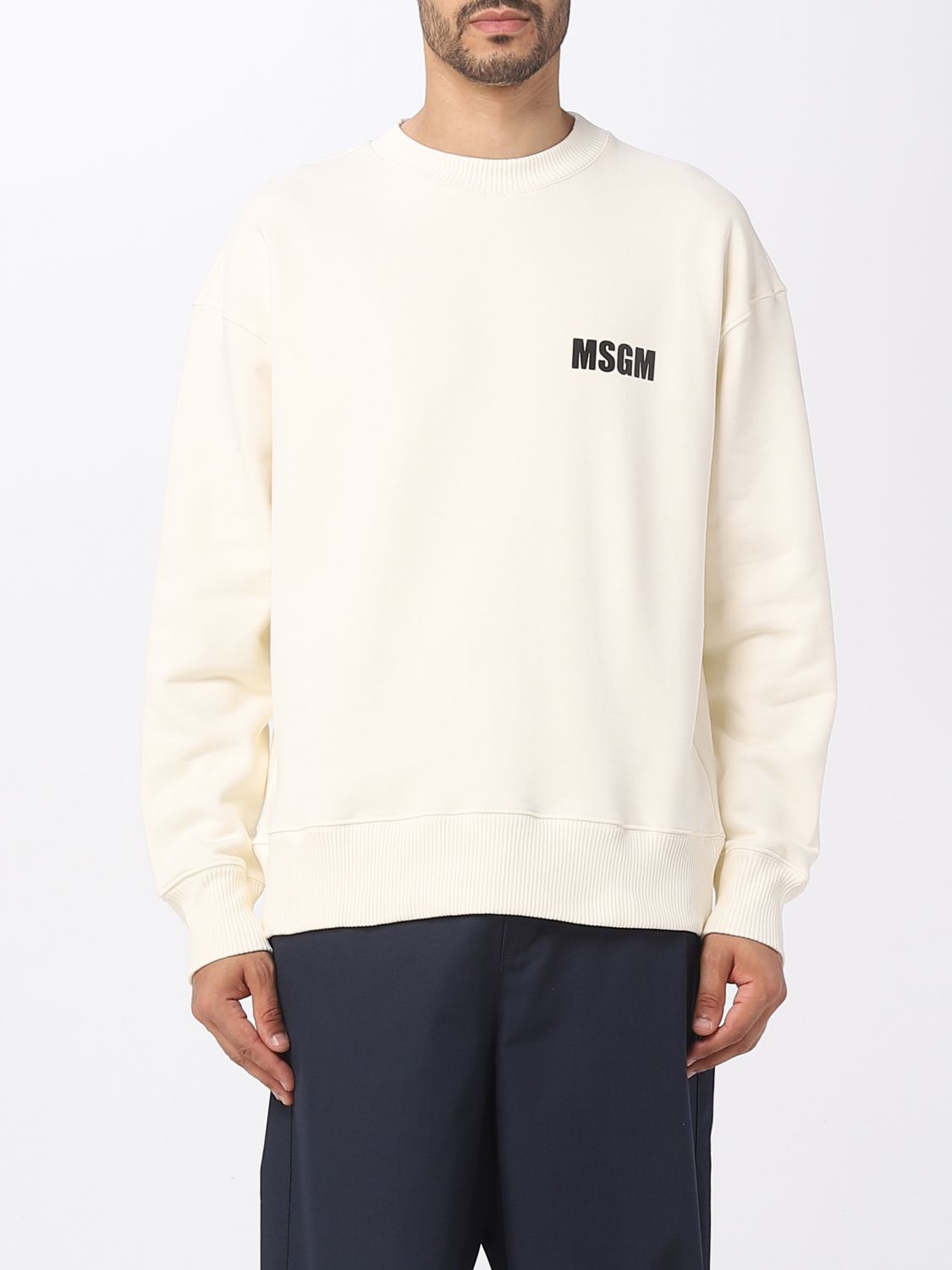 Msgm Sweatshirt  Men Color Cream