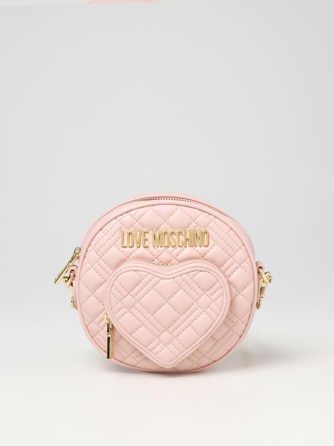 Moschino Mini Quilted Crossbody Bag in Pink
