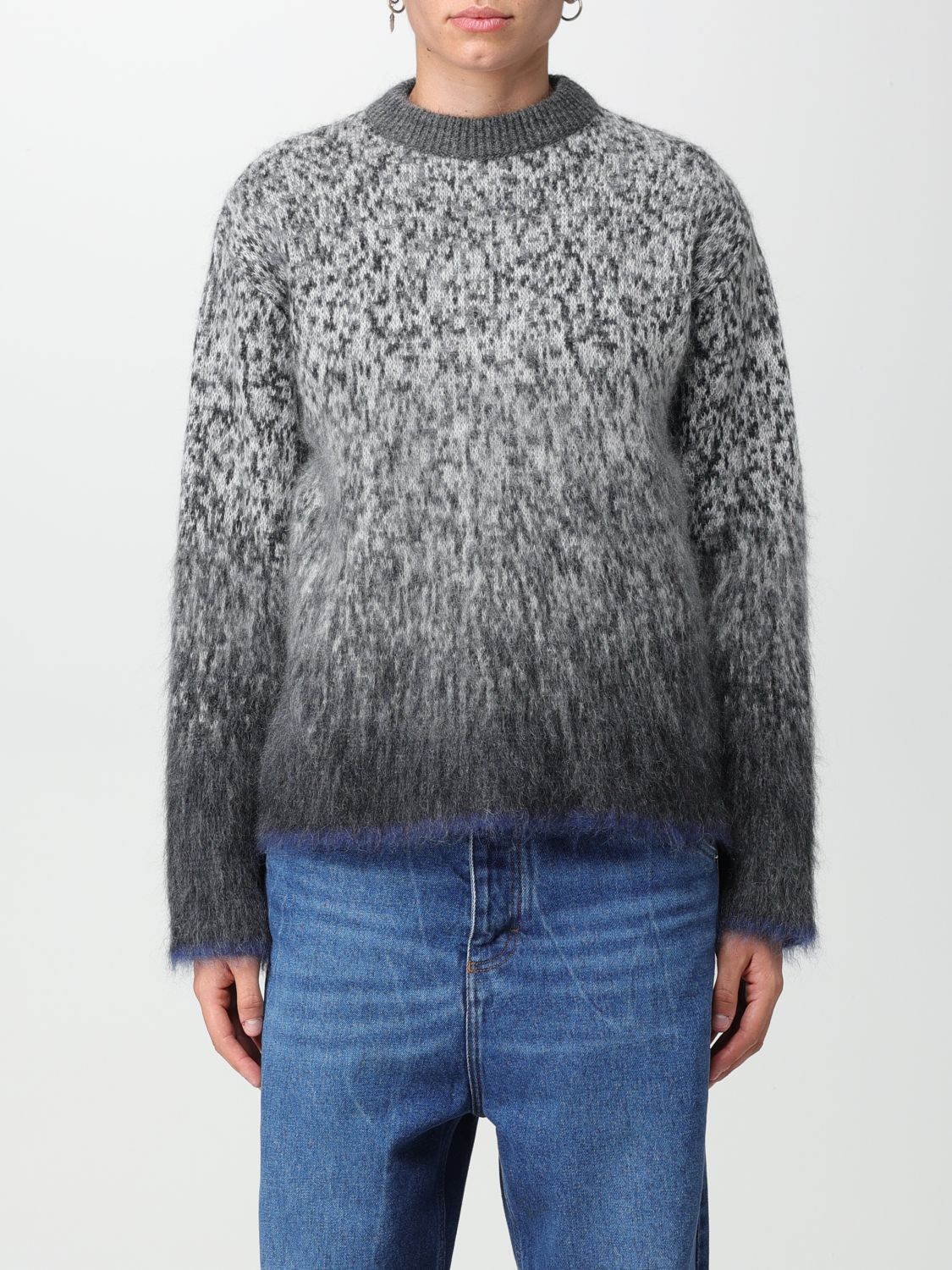 Shop Off-white Sweater  Woman Color Grey