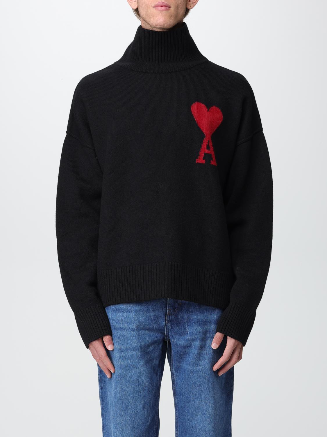 AMI PARIS: sweater for man - Black | Ami Paris sweater BFUKS406018