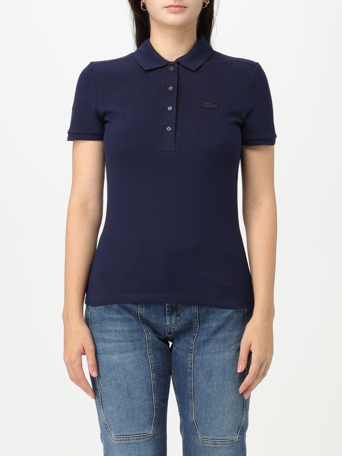 Lacoste Polo Shirt  Woman In Blue