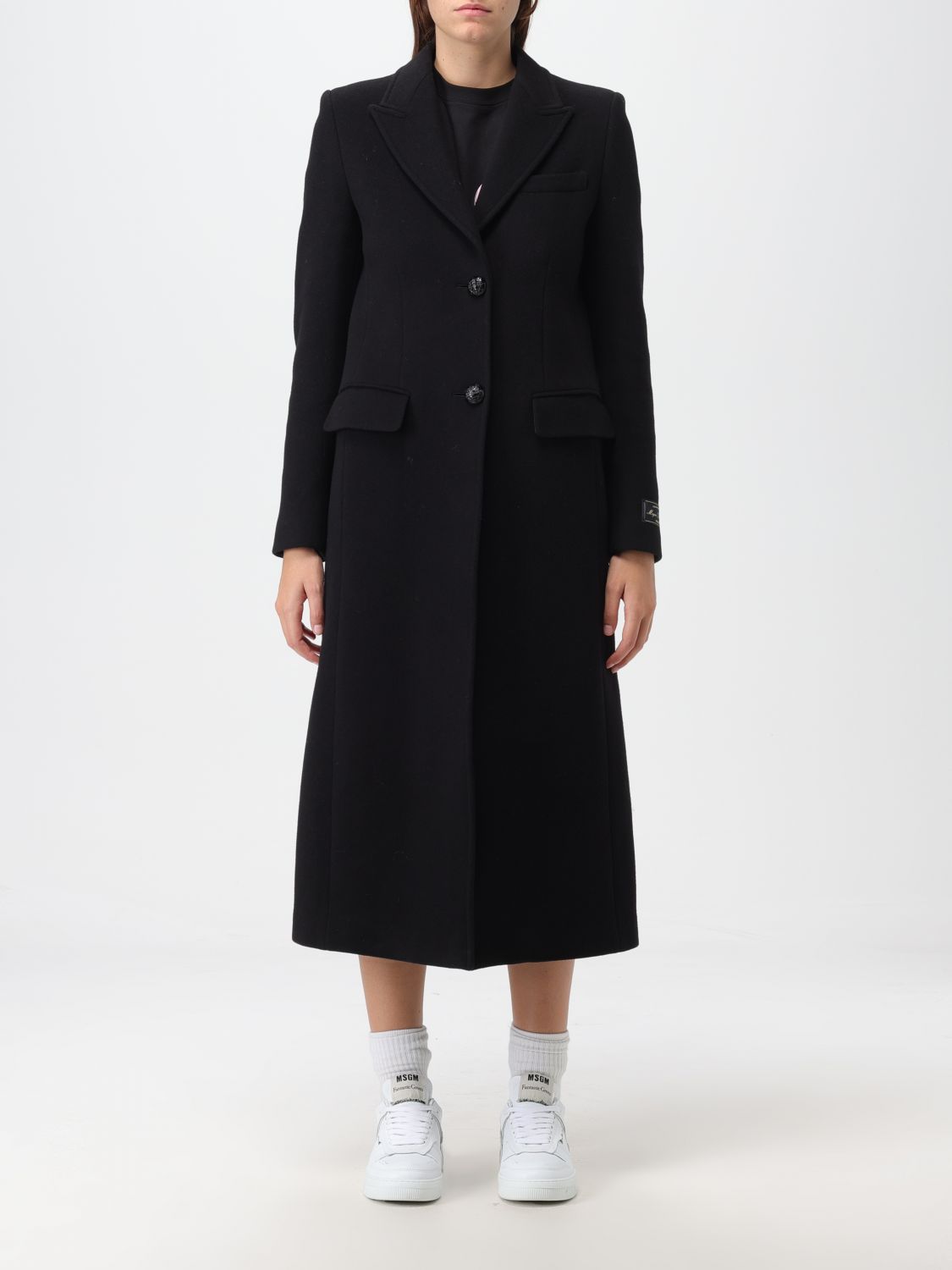 MSGM Crocodile-Effect Trench Coat