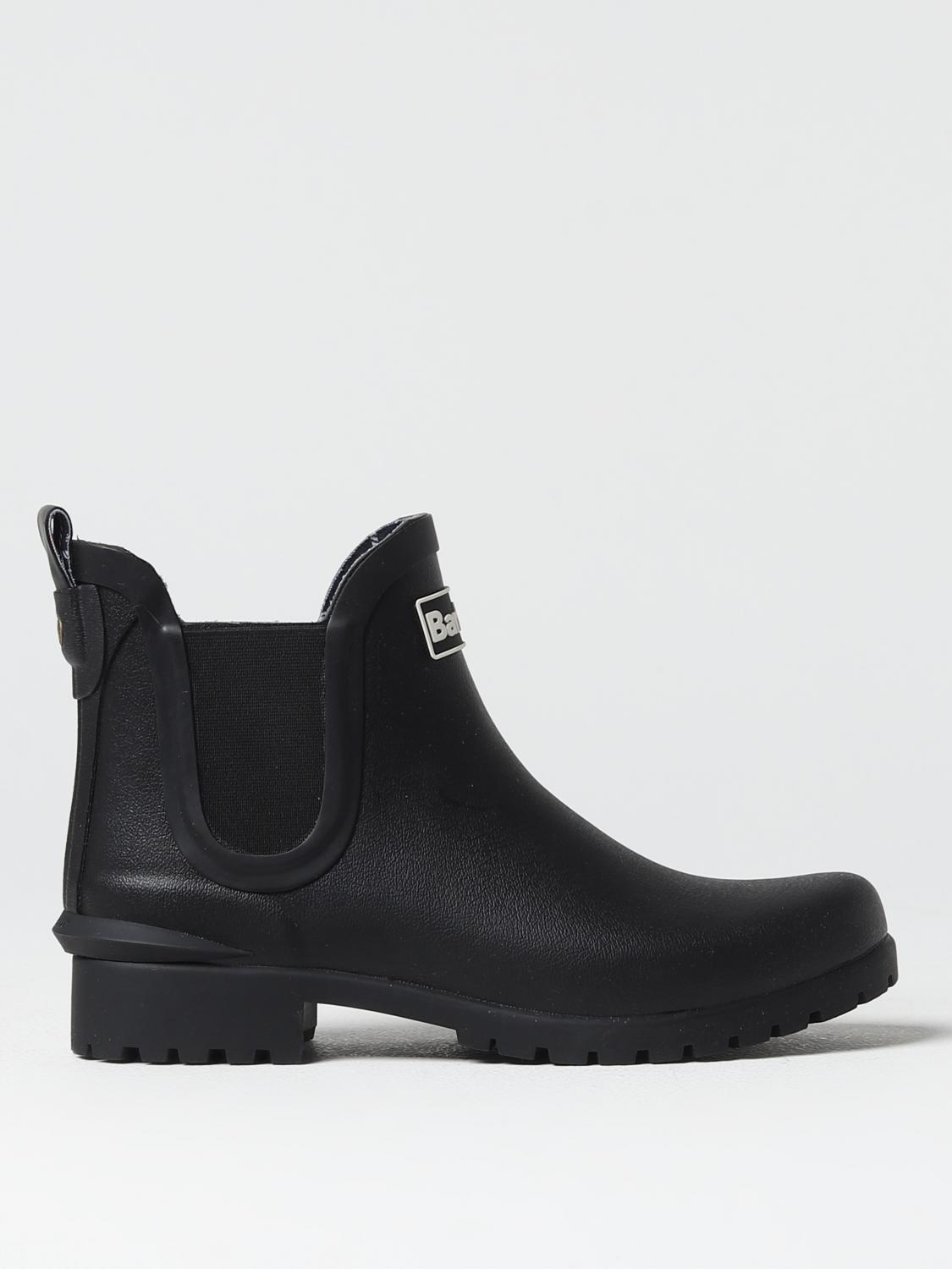 Barbour Womens Clifton Wedge Chelsea Wellington Boots In Black