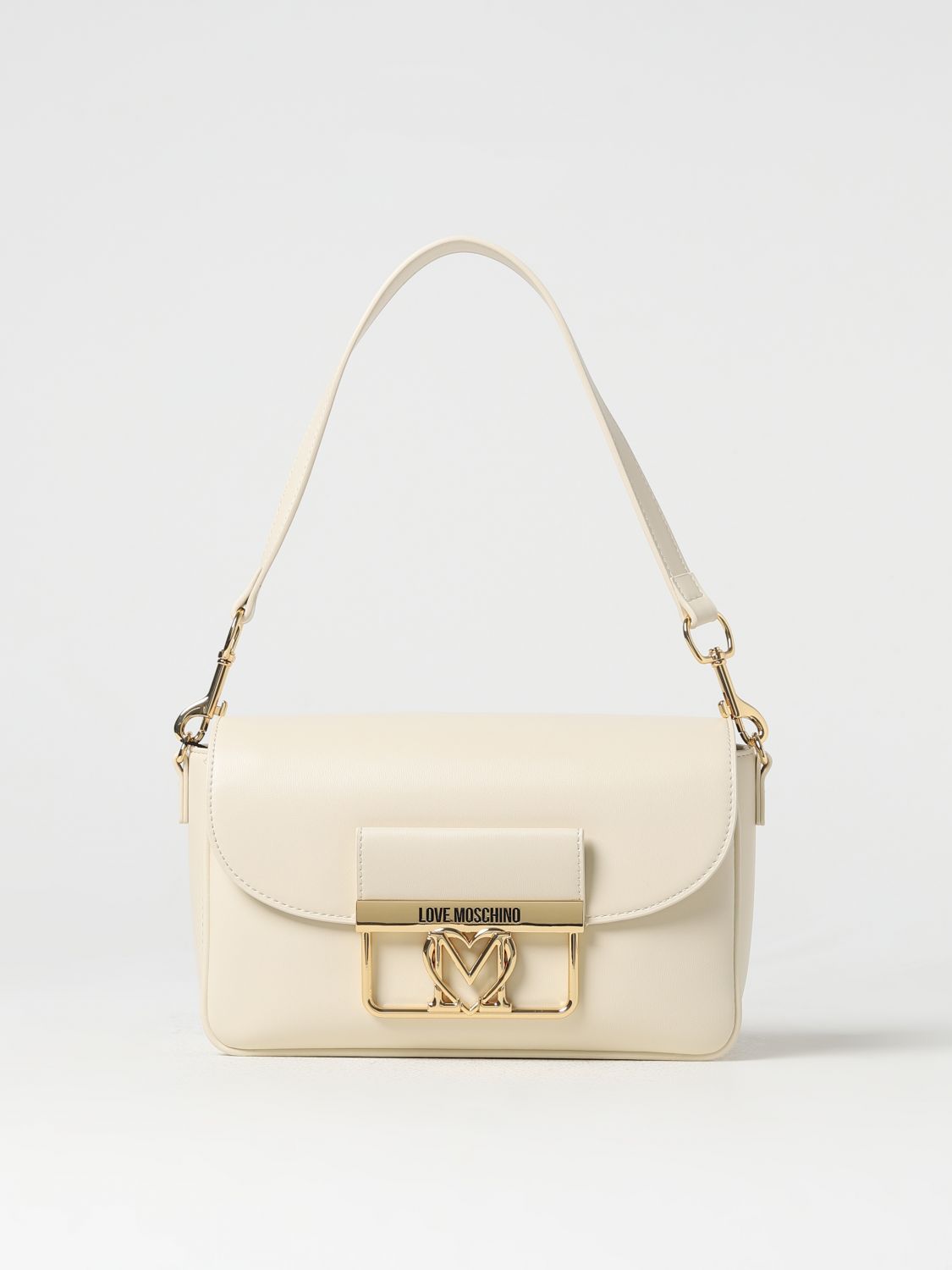 Love Moschino Women's White Ivory Faux Leather Shoulder Bag & Shoulder