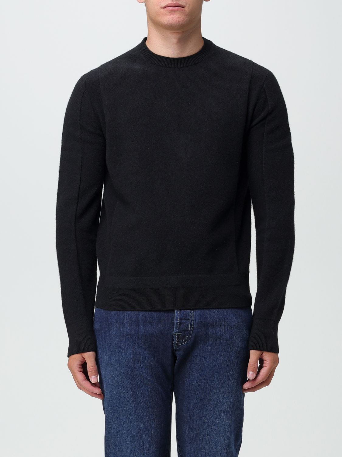 Shop Zegna Sweater In Wool And Cashmere In Black