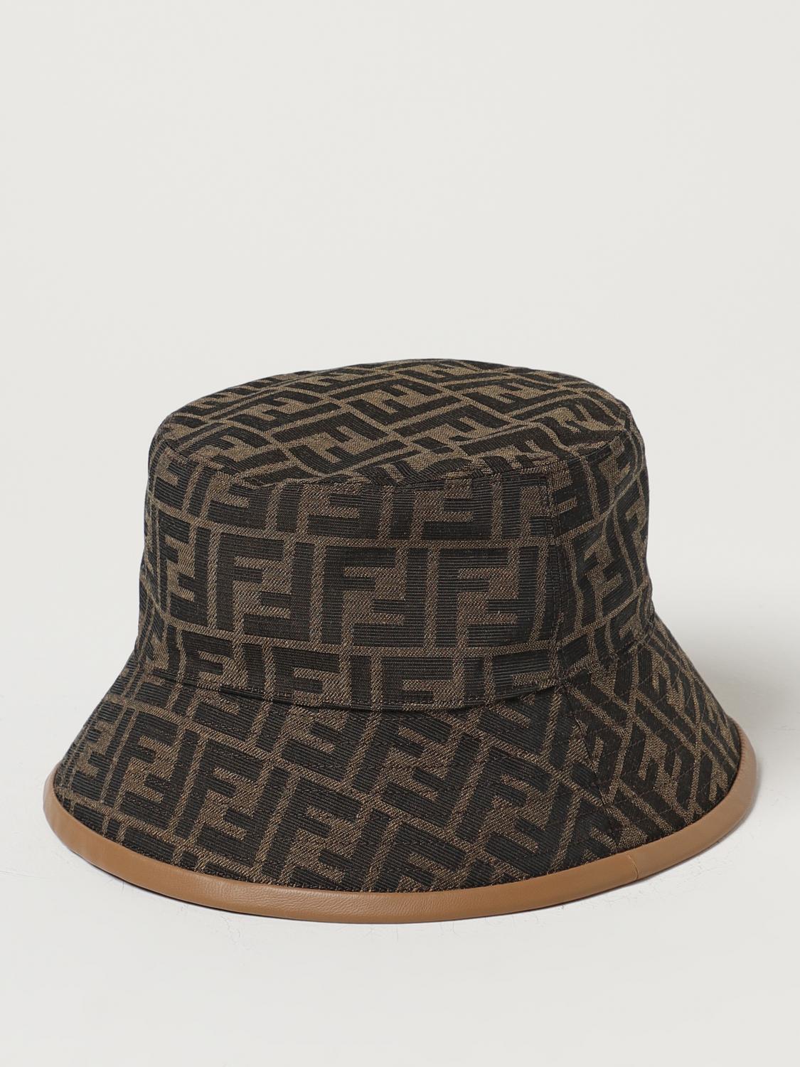 FENDI: hat in FF jacquard fabric - Tobacco | Fendi hat FXQ801ALHD