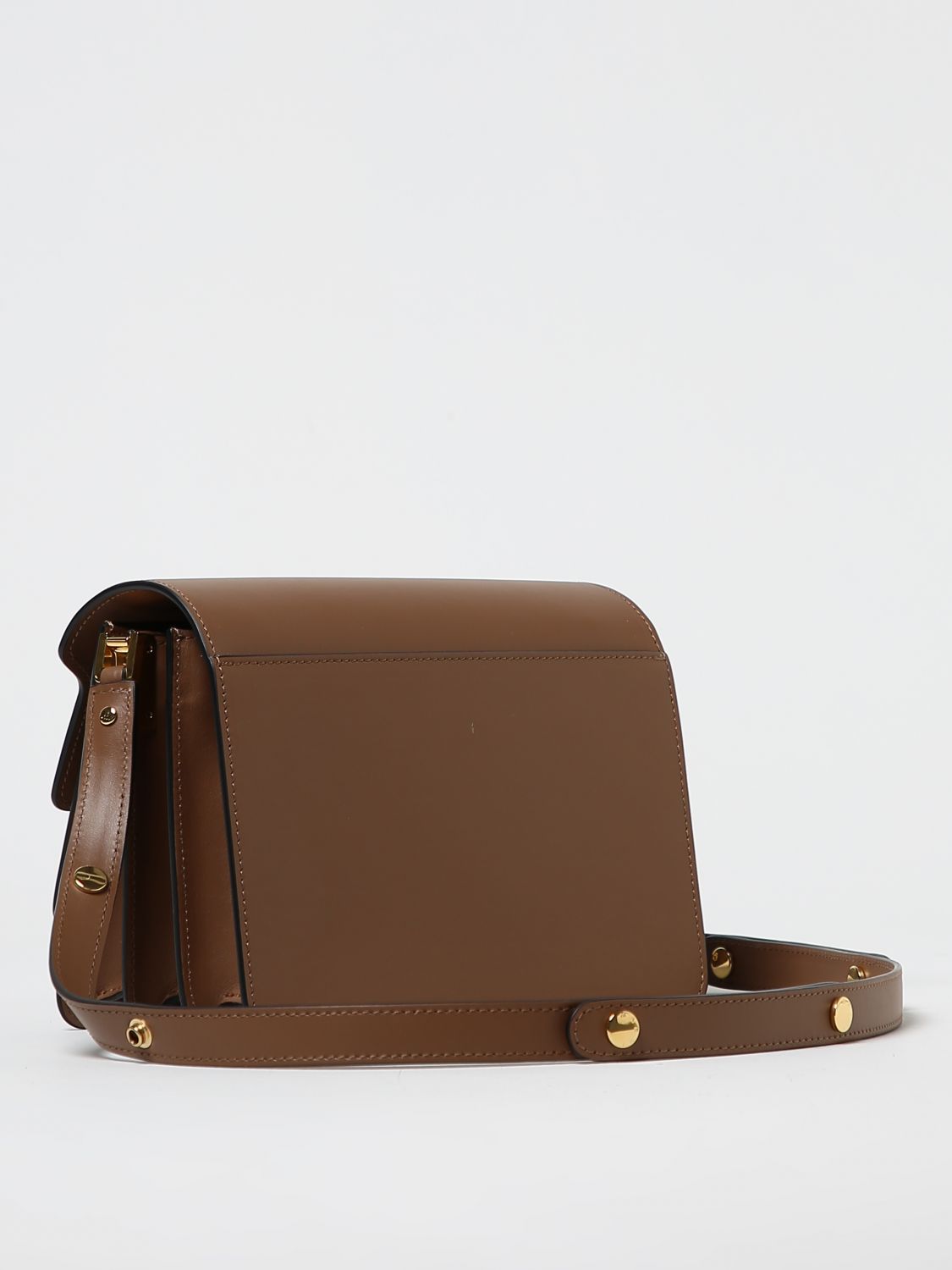 MARNI: Trunk bag in leather - Brown  Marni shoulder bag SBMP0121U0LV589  online at