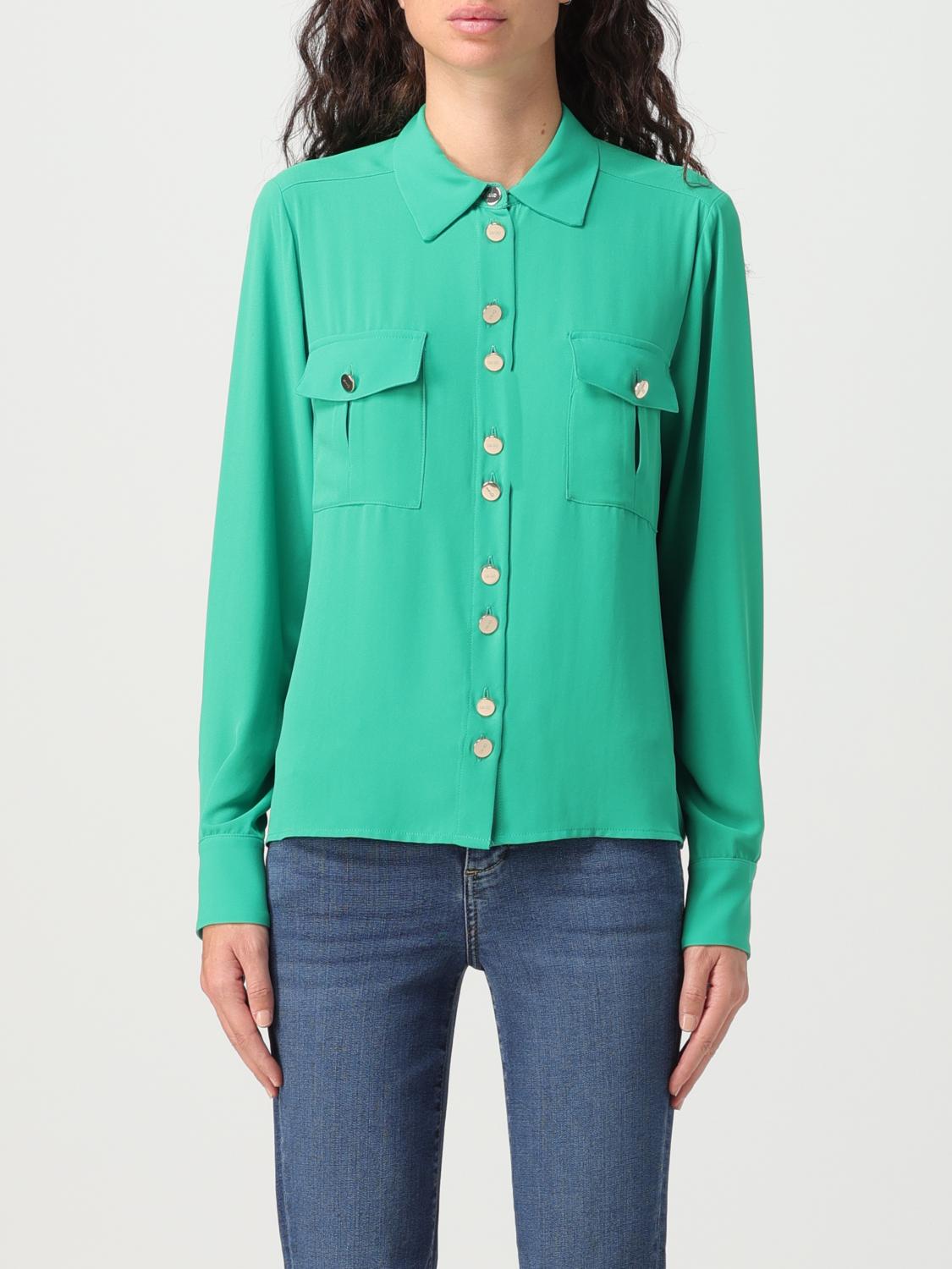 Shop Liu •jo Shirt Liu Jo Woman Color Green