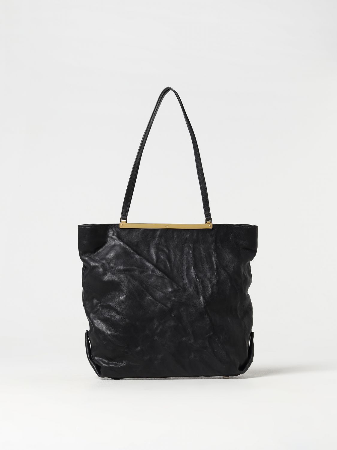 Shop N°21 Barrette Bag In Wrinkled Leather In Black