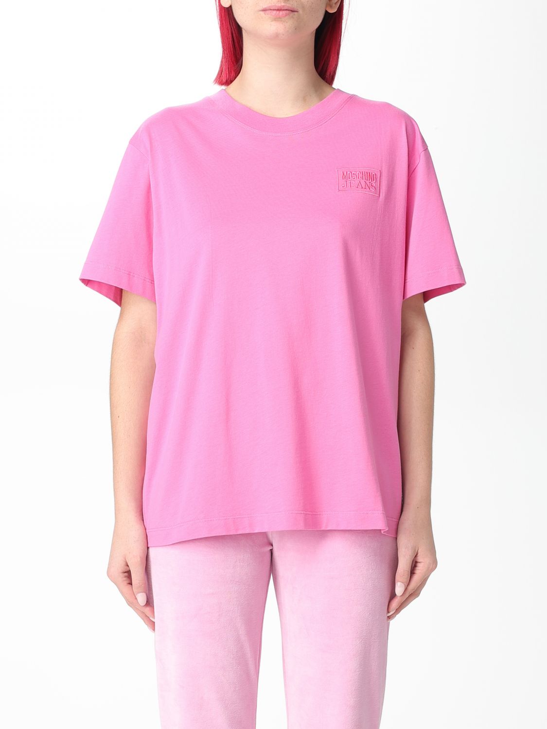 Moschino Jeans T-shirt  Woman Color Fuchsia