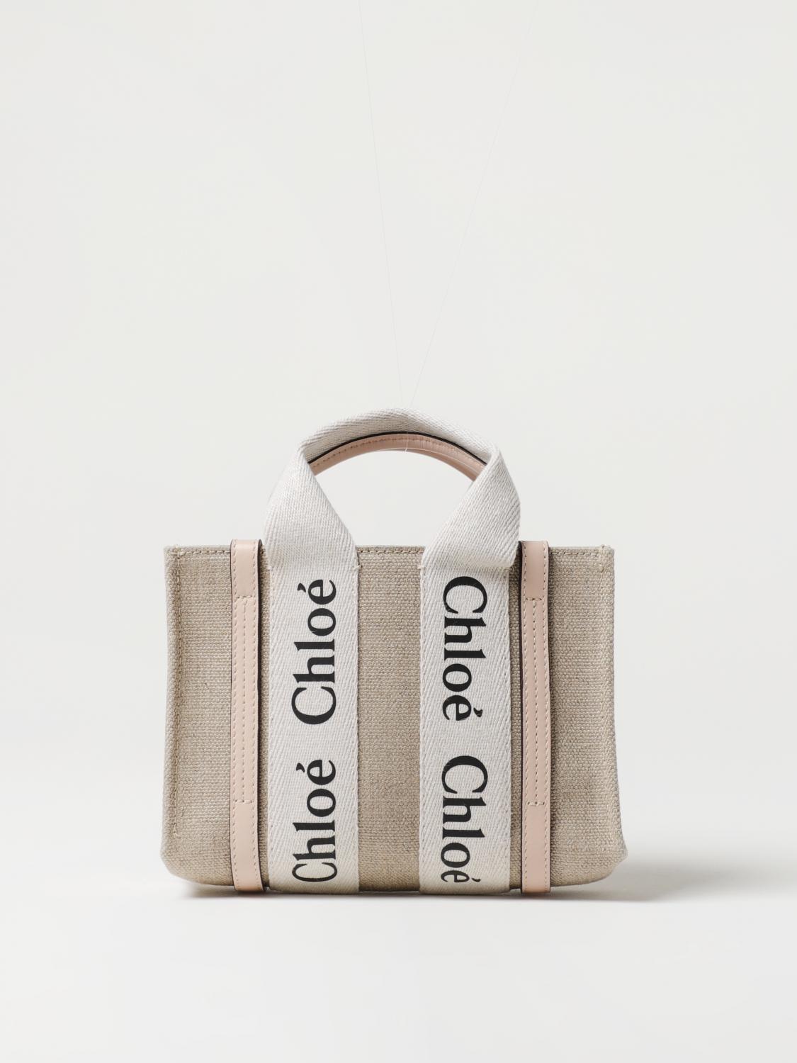 Chloé Chloe' Woody Small Tote Bag In 鸽子灰色