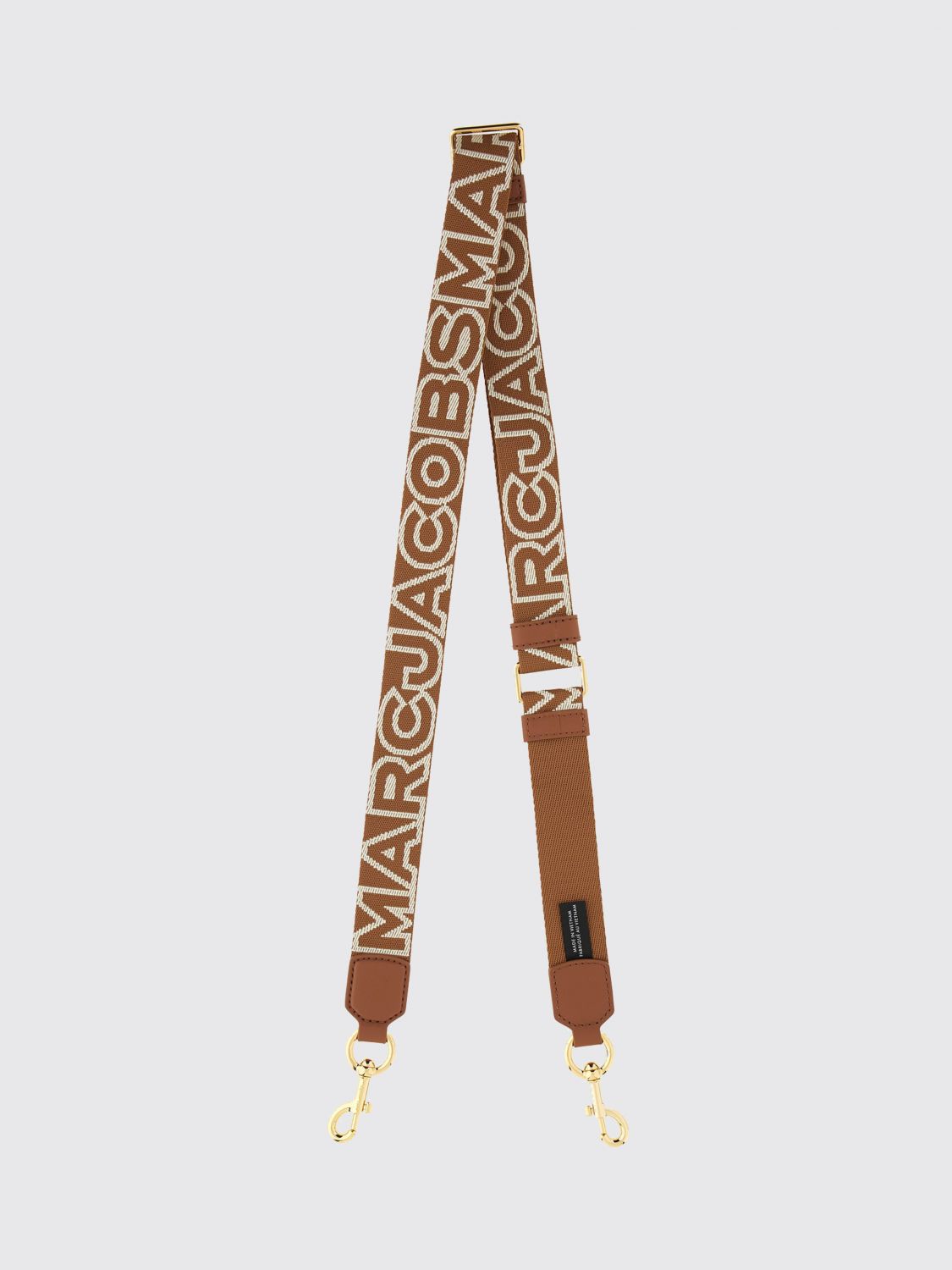Marc Jacobs Shoulder Bag In Fabric With Jacquard Logo In Brown