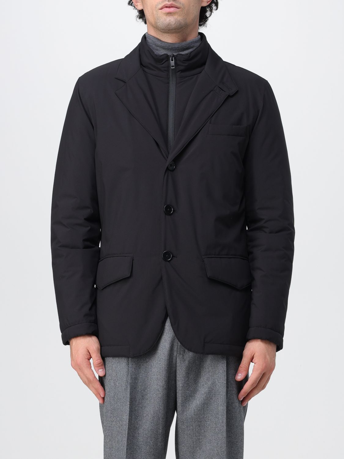 Fay Plume Jacket In Black