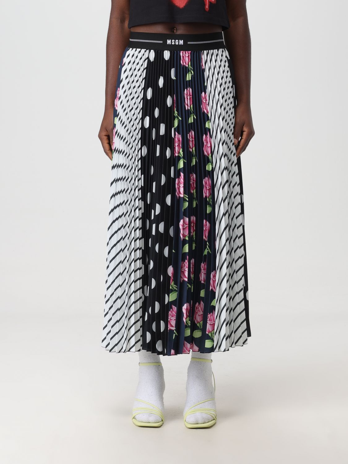 MSGM SKIRT IN PLEATED TULLE,E64720002
