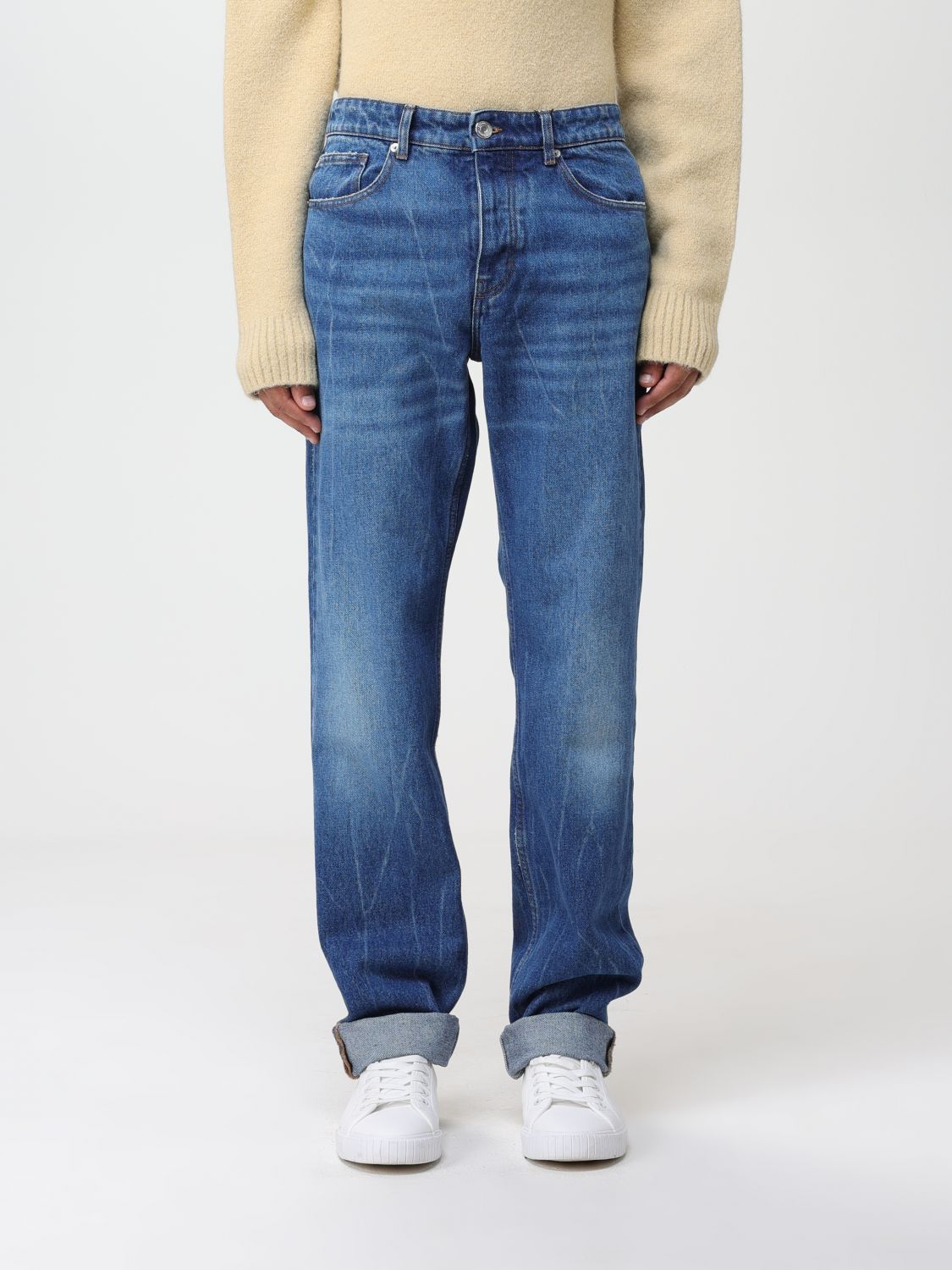 Shop Ami Alexandre Mattiussi Jeans Ami Paris Men Color Blue