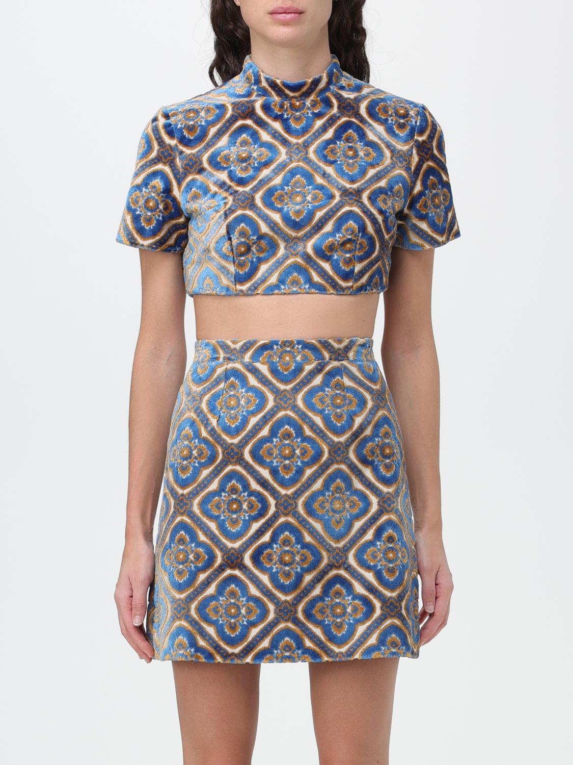 ETRO top in viscose and cotton jacquard velvet　ビスコースとコットンのジャカード ベルベット製 ETRO トップス ETRO