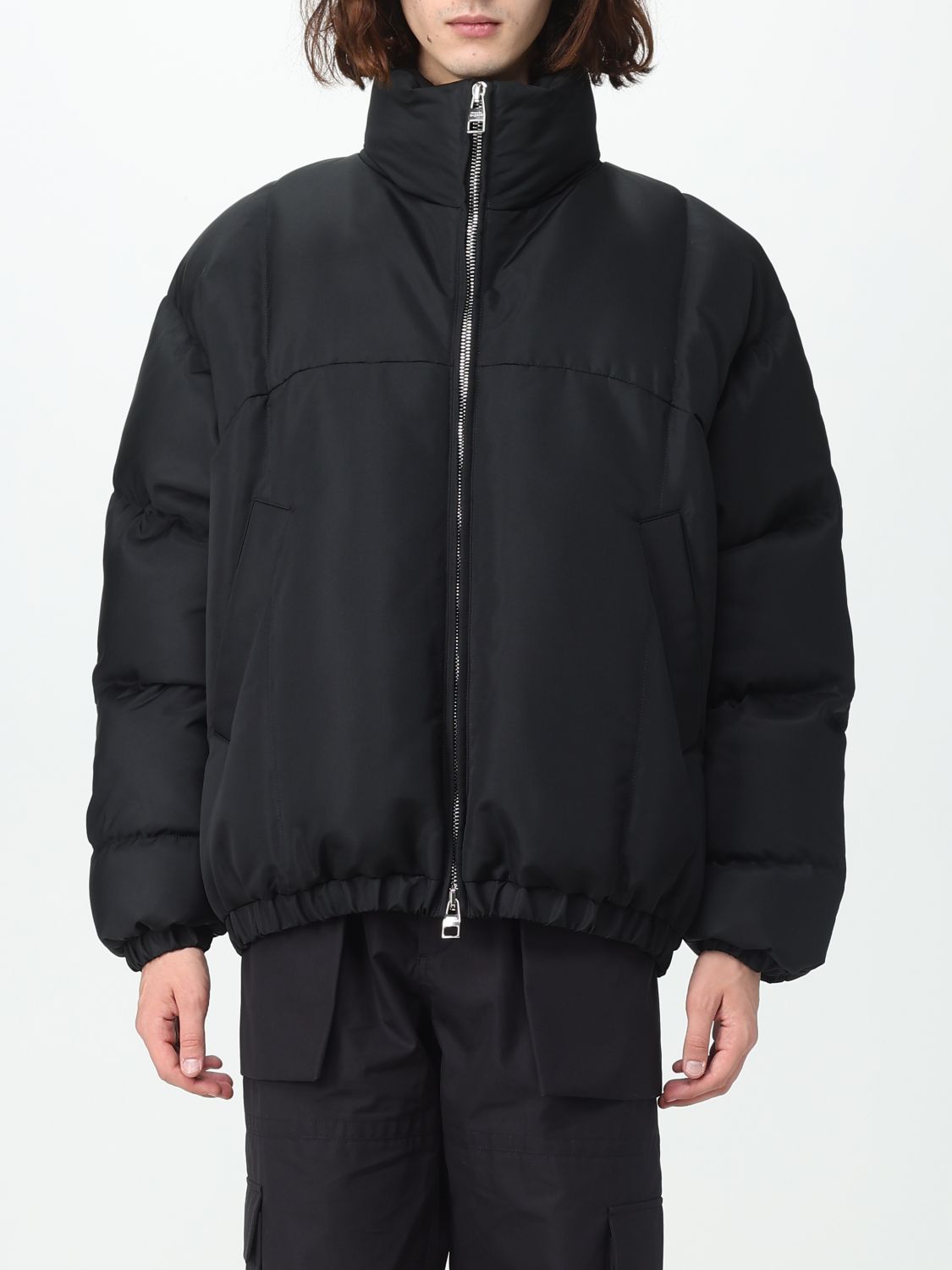 Shop Alexander Mcqueen Bomber Jacket In Padded Nylon In Black