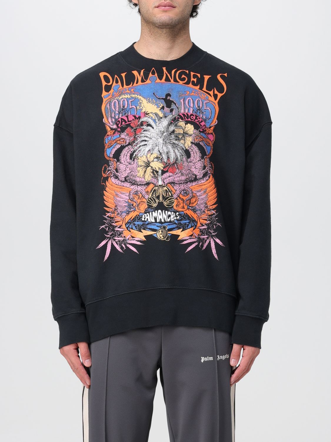 Palm Angels Man Black Sweatshirts