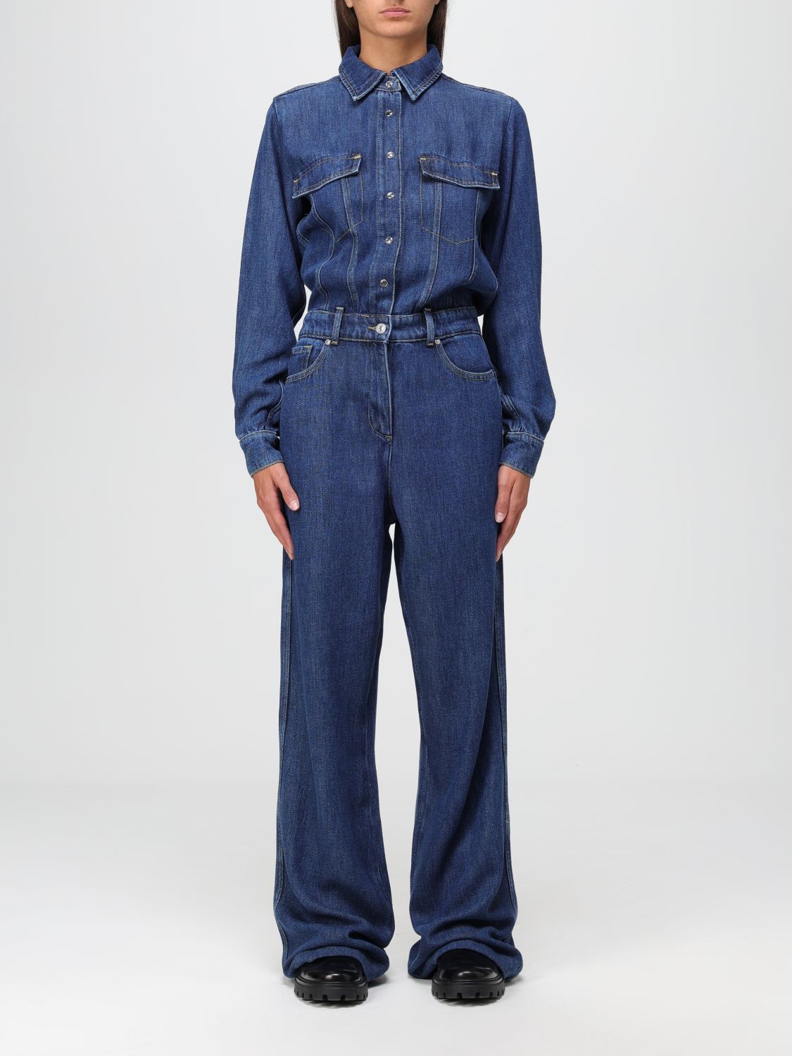 jumpsuits 7 for all mankind woman colour blue