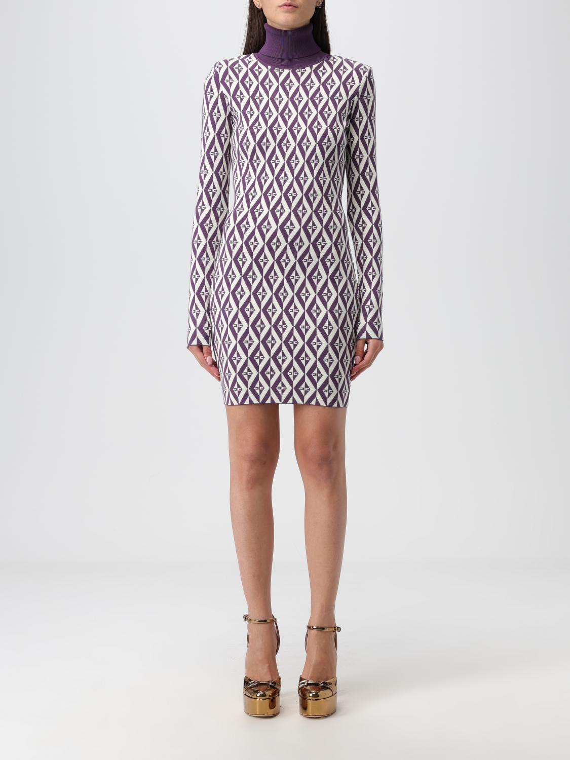 Dress ELISABETTA FRANCHI Woman colour Plum