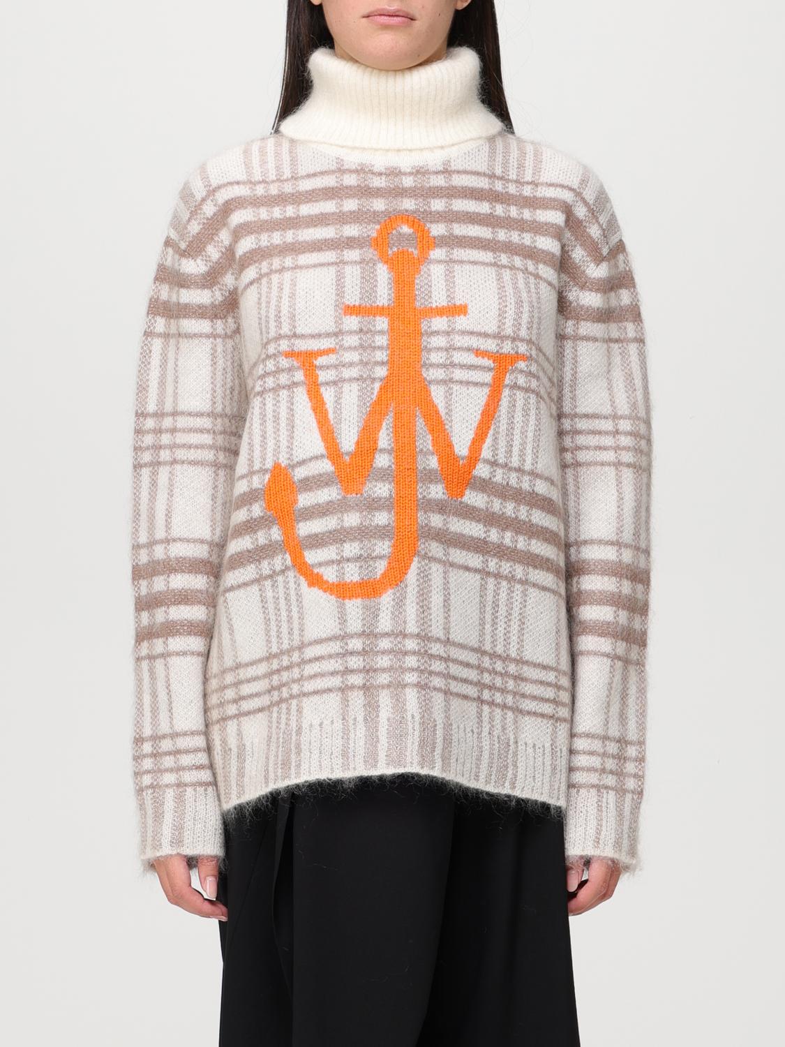 Jw Anderson J.w. Anderson Tartan Roll Neck Jumper In White
