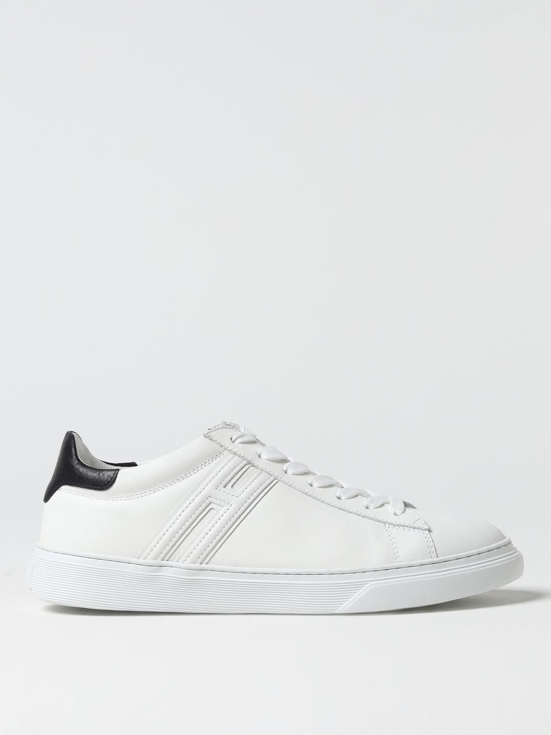 Shop Hogan H365 Sneakers In Leather In White