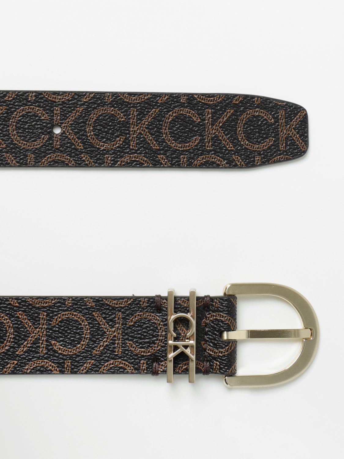 Calvin Klein Men's Monogram Buckle Belt