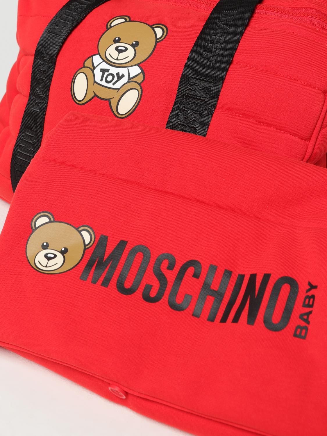 Red moschino diaper online bag