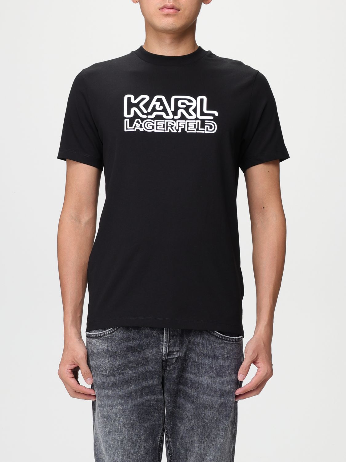 Outlet de Karl Lagerfeld: Camisa para hombre, Negro  Camisa Karl Lagerfeld  60500060524606 en línea en