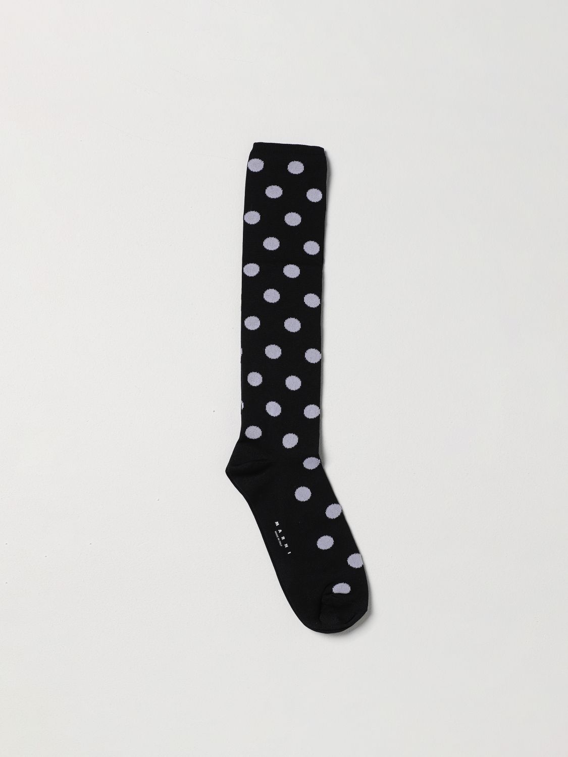 Shop Marni Techno Dots Nylon Socks In Black