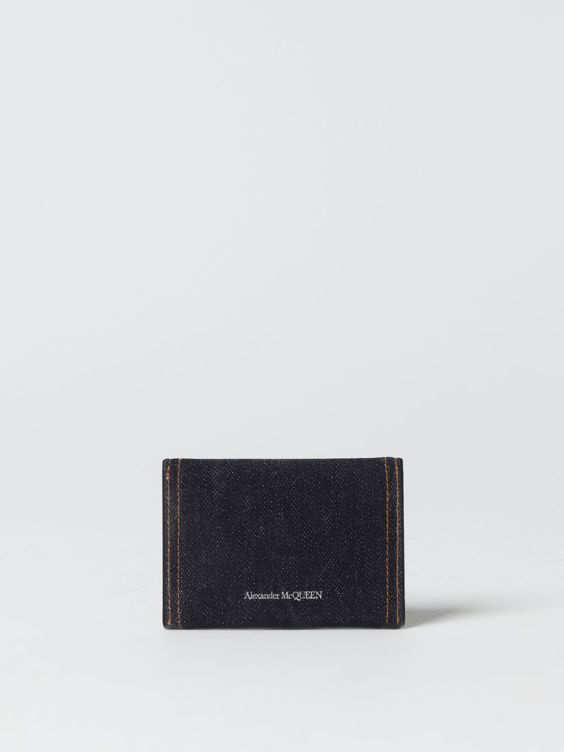 Bifold Leather Wallet in Black - Alexander Mc Queen