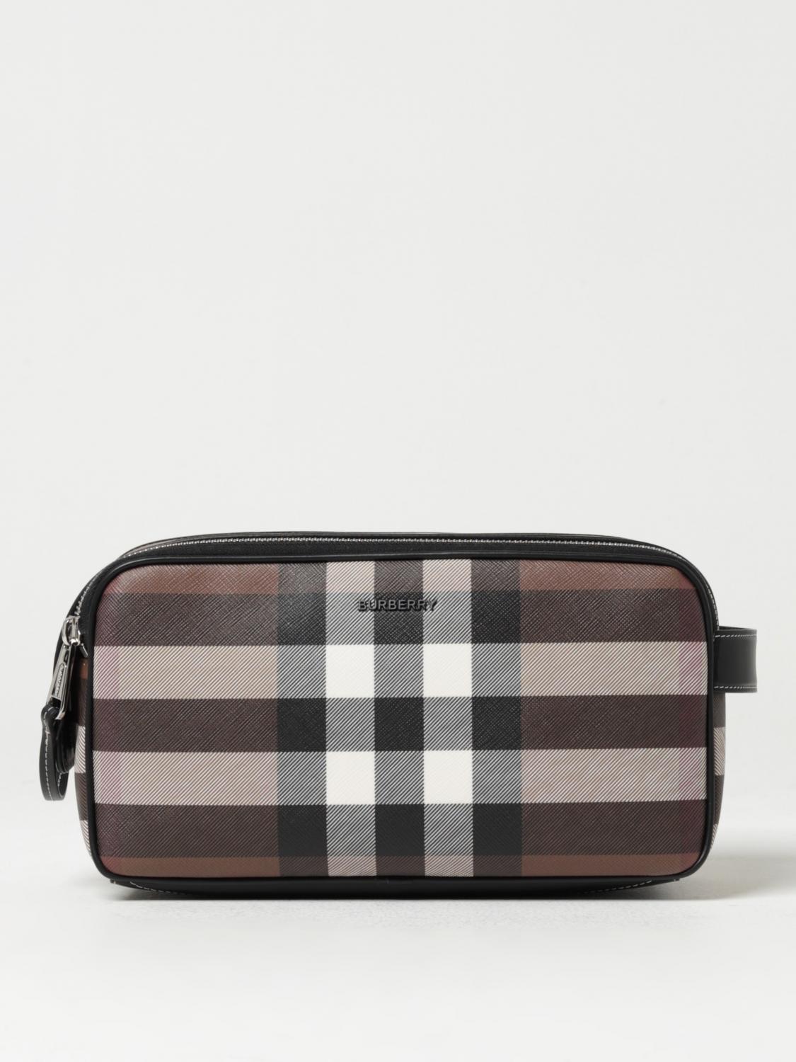 BURBERRY beauty case in coated cotton with print Brown Burberry